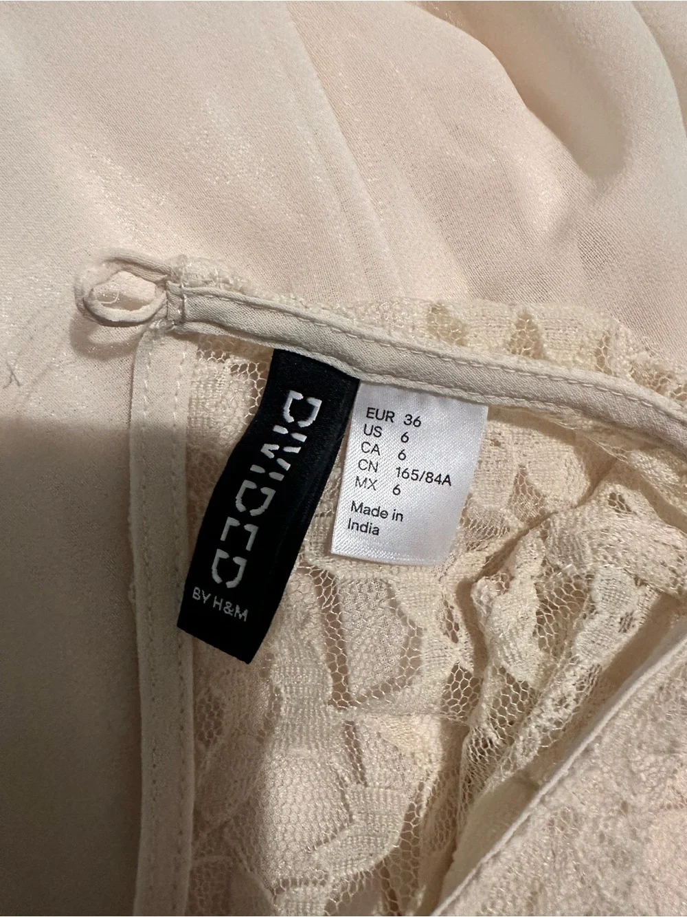 H&M Ivory Lace Bodice Chiffon Party Dress